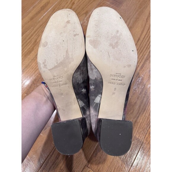 Sesto Meucci Mietta Floral Velvet Block Heel Pumps Heels Size 9 Made In Italy - Picture 7 of 8